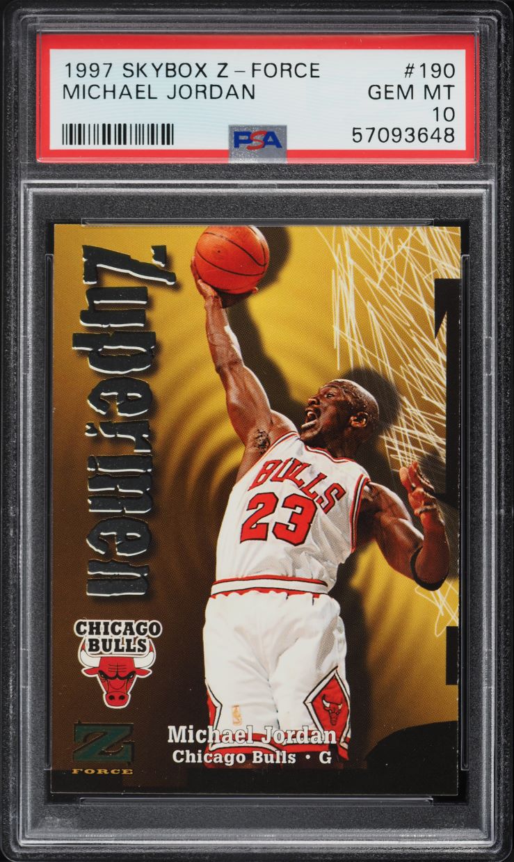 1997 Skybox Z-Force Michael Jordan #190 PSA 10 GEM MINT on