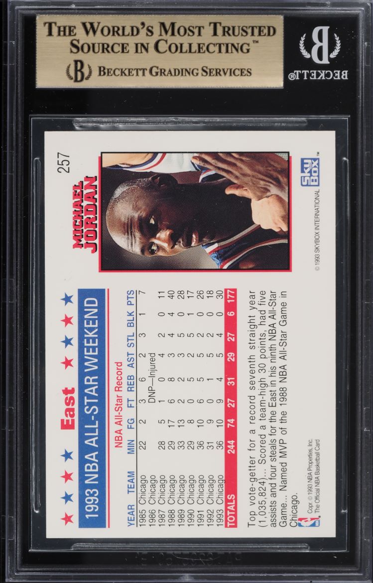 1993 Hoops Michael Jordan ALL-STAR #257 BGS 9.5 GEM MINT