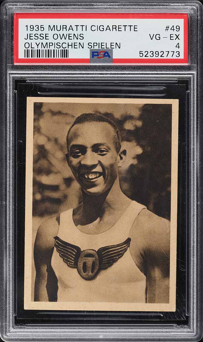 1935 Muratti Olympischen Spielen Jesse Owens ROOKIE #49 PSA 4 VGEX