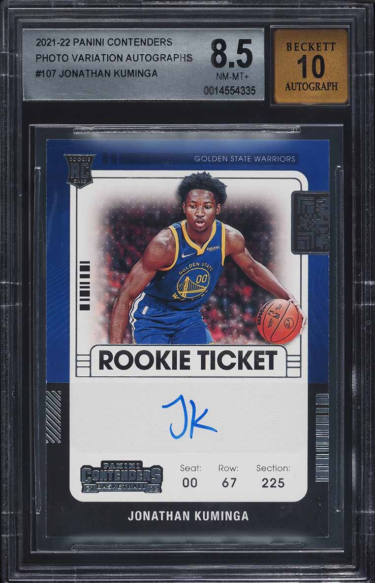 2021 Panini Contenders Variation Jonathan Kuminga ROOKIE AUTO #107