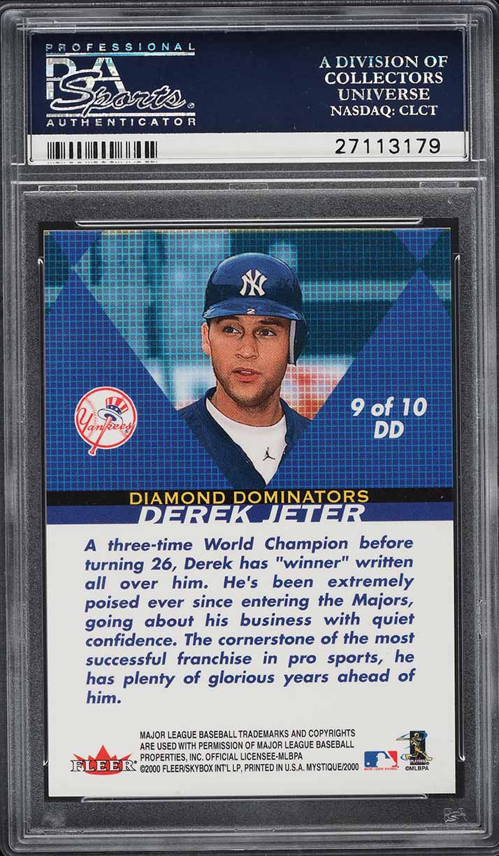 2000 Fleer Mystique Diamond Dominators Derek Jeter #9 PSA 10 GEM MINT
