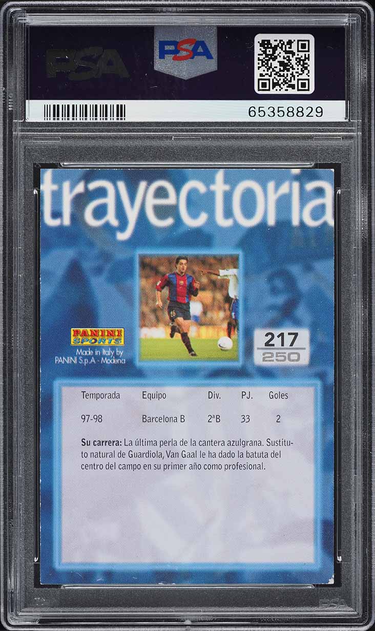 1998 Panini Barca Centenari Xavi #217 PSA 7 NRMT on Fanatics Collect