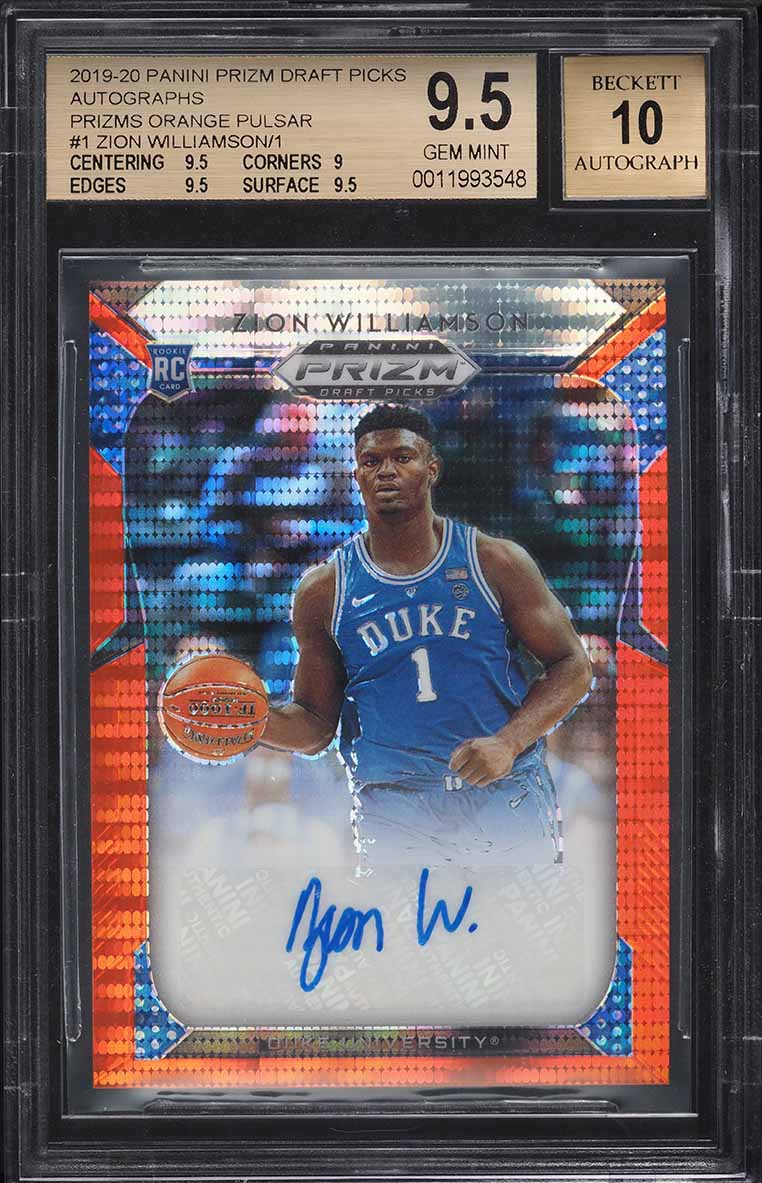 2019 Hoops Zion Williamson ROOKIE RC #258 PSA 10 GEM MINT on