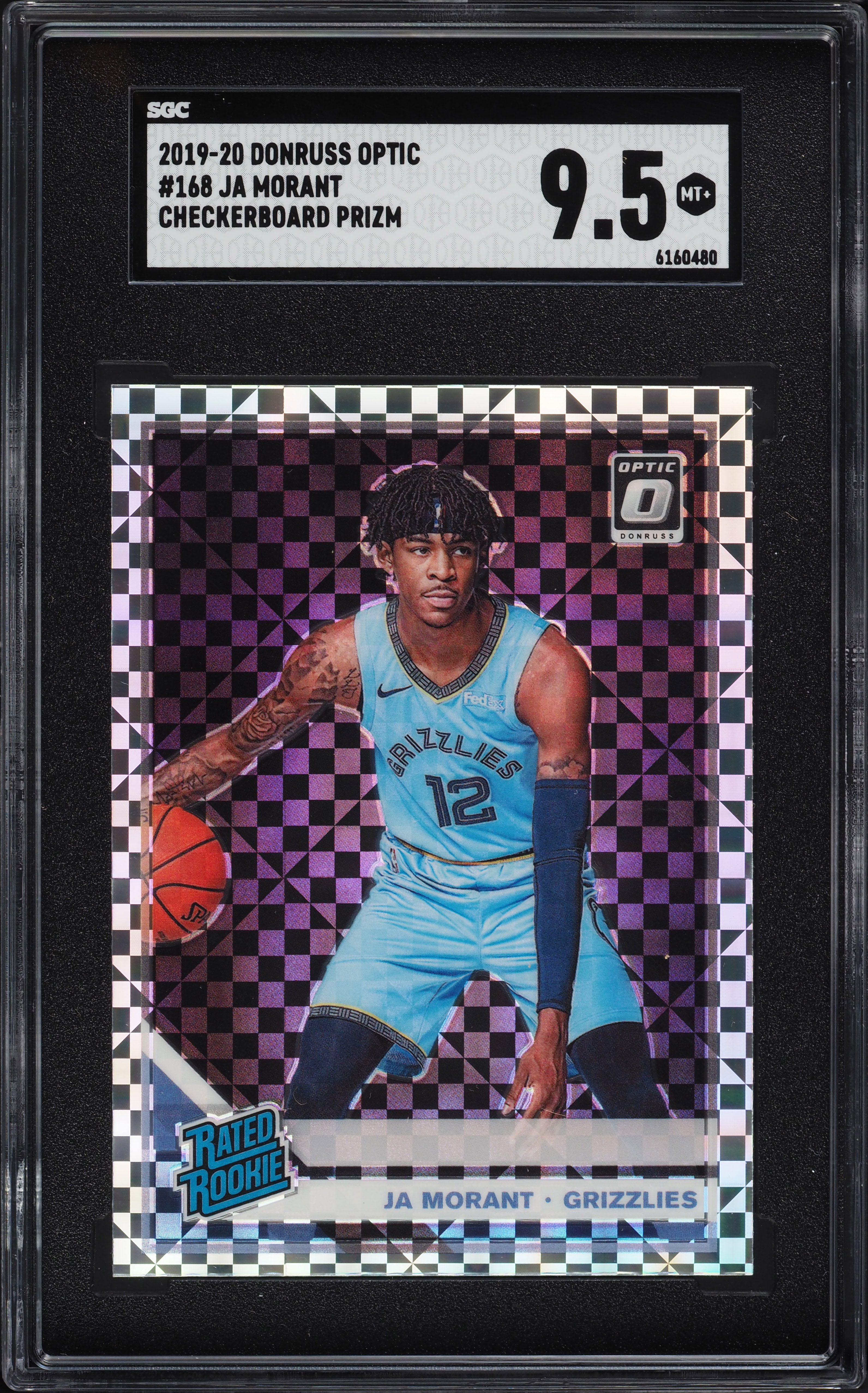 2019 Donruss Optic Checkerboard Ja Morant ROOKIE #168 SGC 9.5