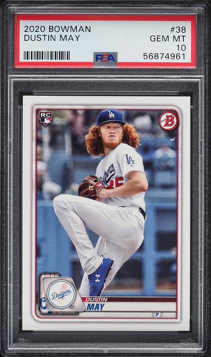 2020 Bowman Dustin May ROOKIE #38 PSA 10 GEM MINT