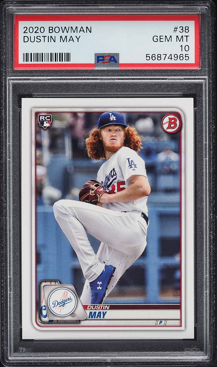 2020 Bowman Dustin May ROOKIE #38 PSA 10 GEM MINT