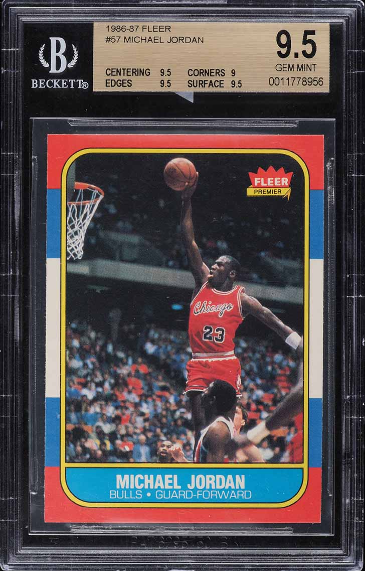 1986 Fleer Basketball Michael Jordan ROOKIE #57 BGS 9.5 GEM MINT (PWCC-A)