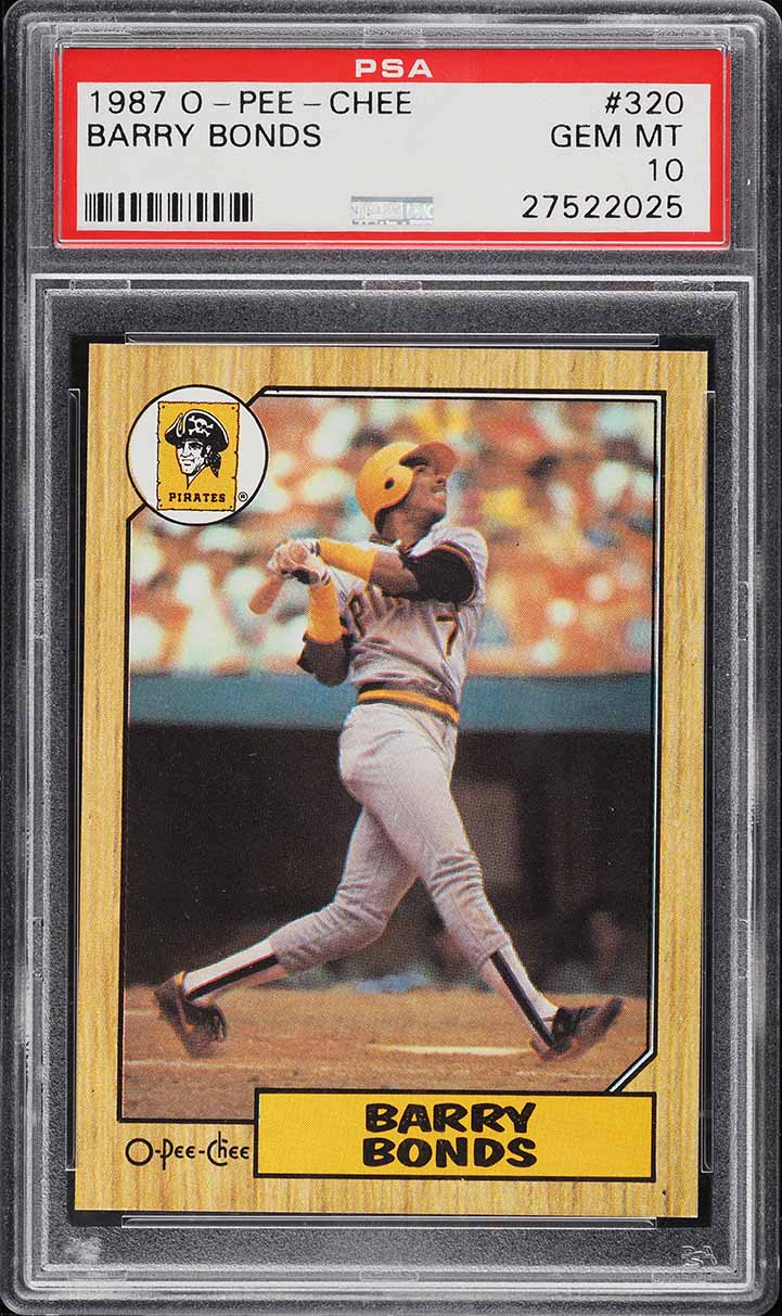 1987 O-Pee-Chee Barry Bonds ROOKIE #320 PSA 10 GEM MINT