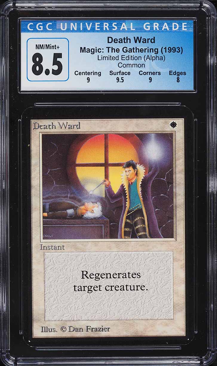 1993 Magic The Gathering MTG Alpha Death Ward CGC 8.5 NM-MT+