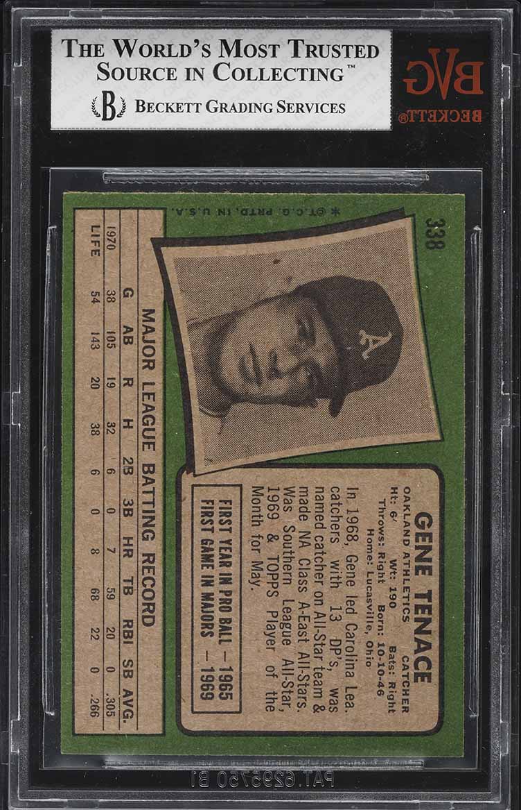 1971 Topps Gene Tenace #338 BVG 7.5 NRMT+