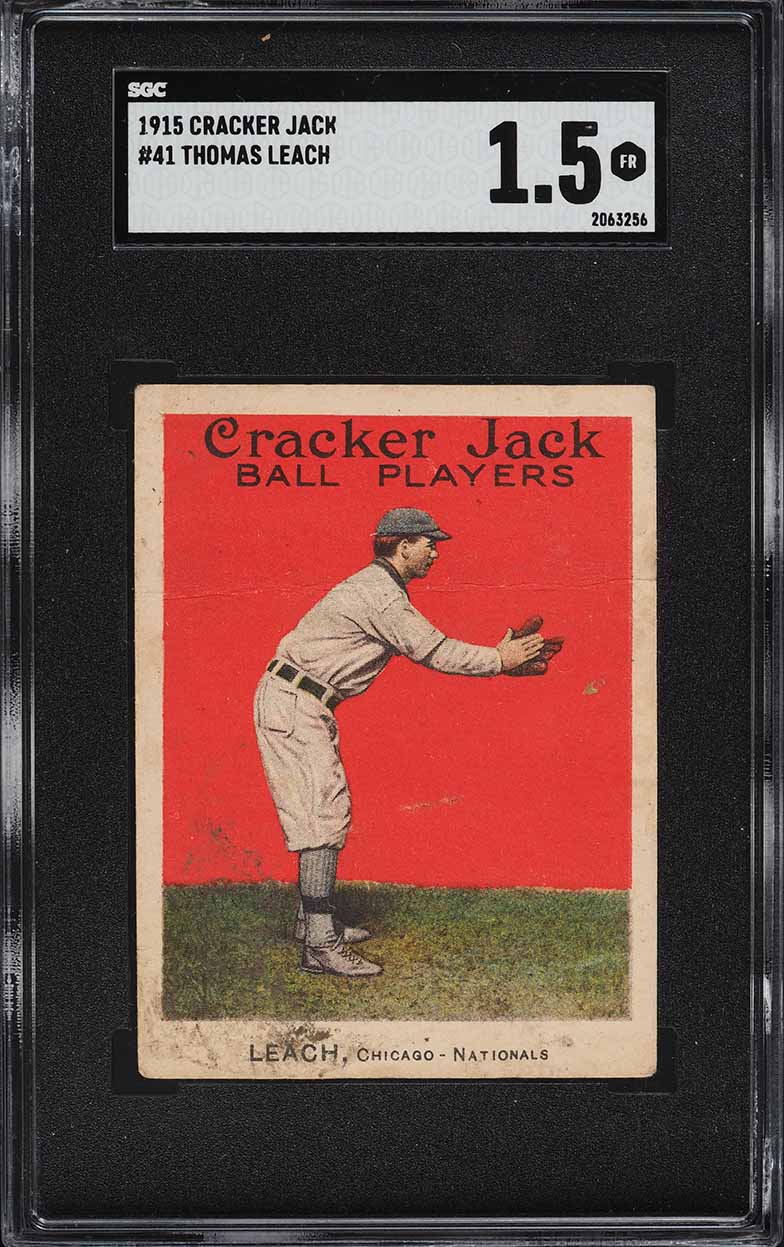 1915 Cracker Jack Thomas Leach #41 SGC 1.5 FR