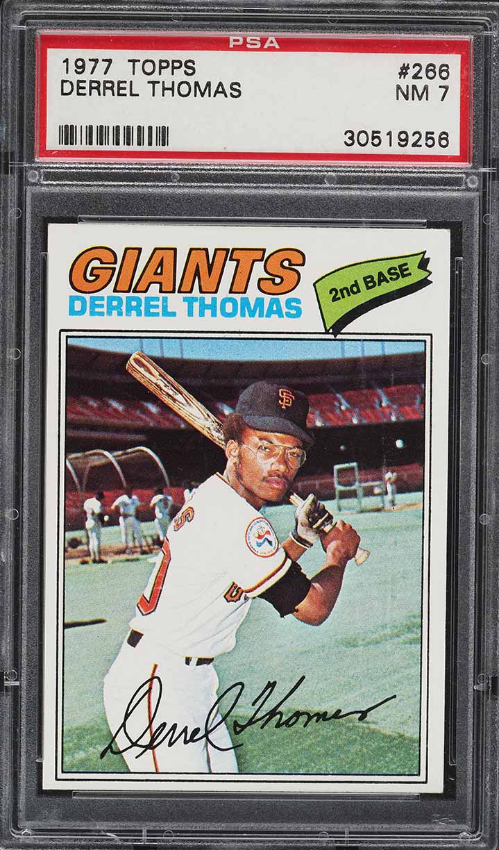 1977 Topps Derrel Thomas #266 PSA 7 NRMT