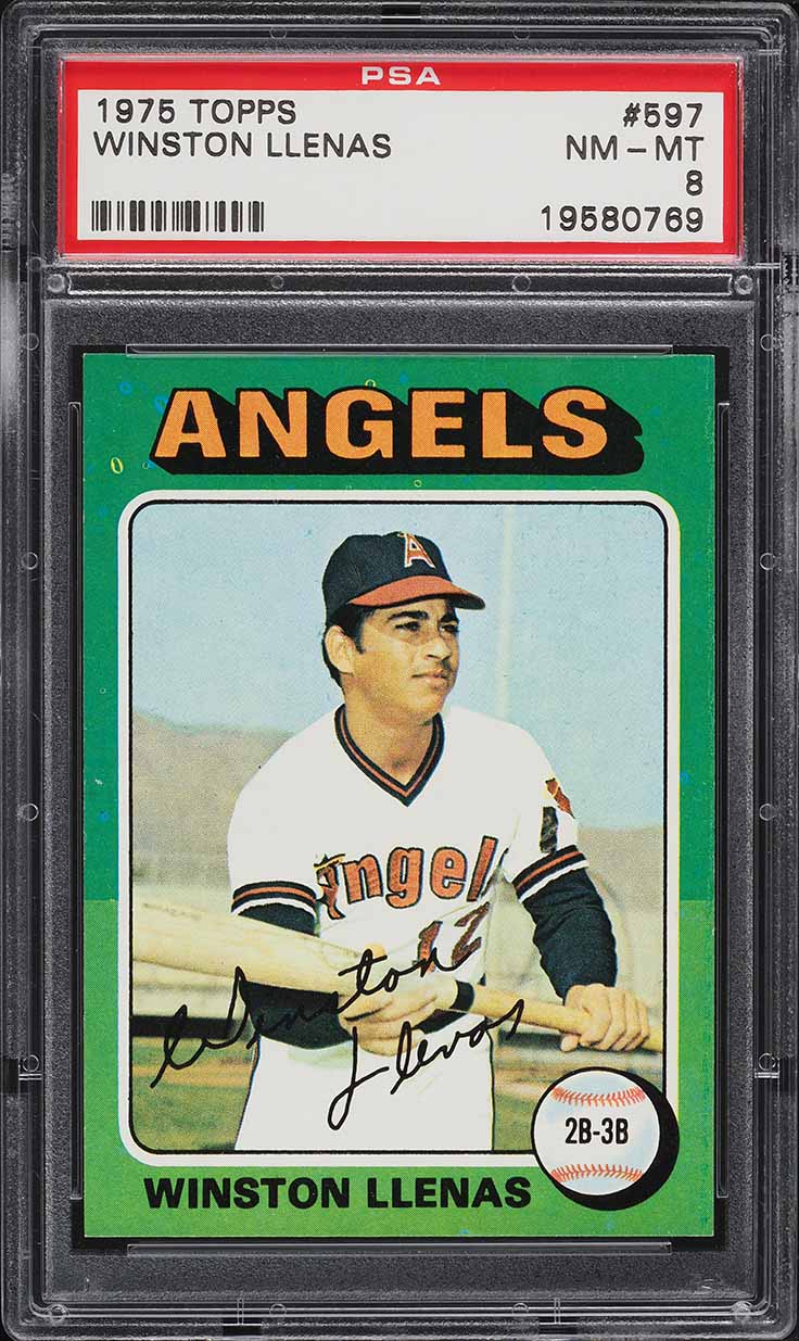 1975 Topps Winston Llenas #597 PSA 8 NM-MT