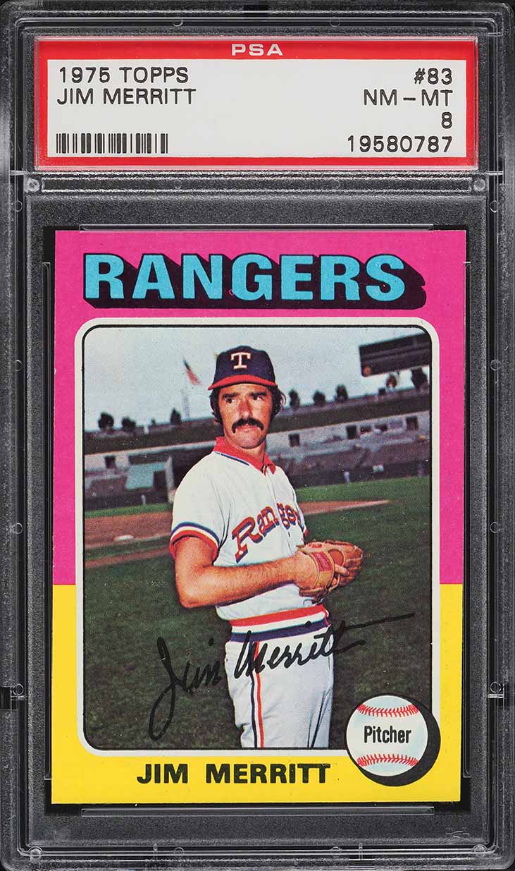 1975 Topps Jim Merritt #83 PSA 8 NM-MT