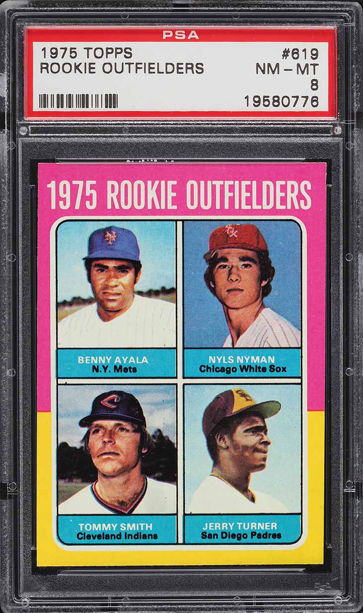 1975 Topps Rookie Outfielders #619 PSA 8 NM-MT