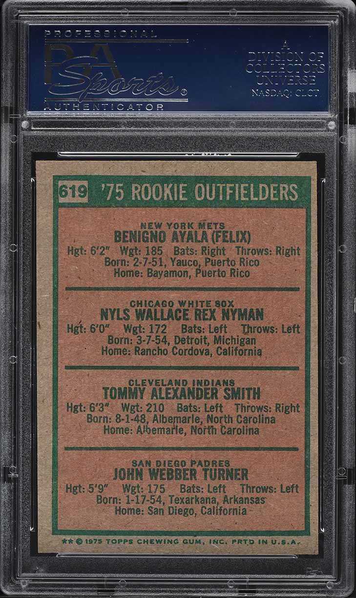 1975 Topps Rookie Outfielders #619 PSA 8 NM-MT