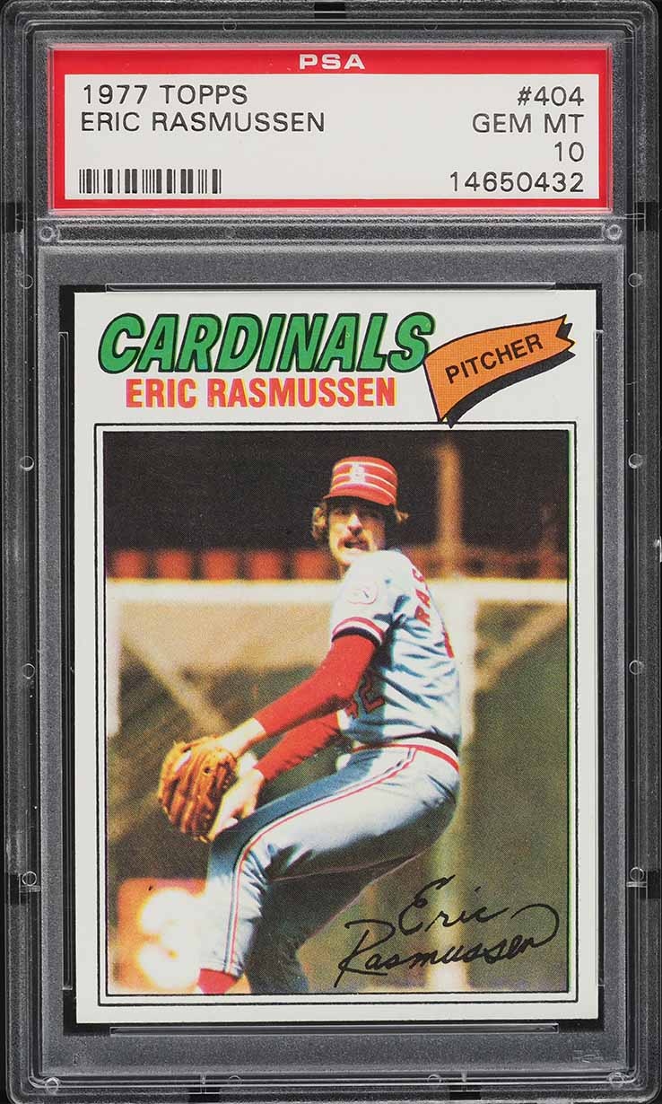 1977 Topps Eric Rasmussen #404 PSA 10 GEM MINT