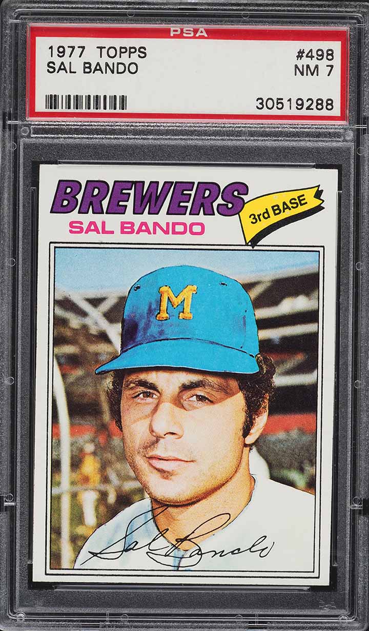 1977 Topps Sal Bando #498 PSA 7 NRMT