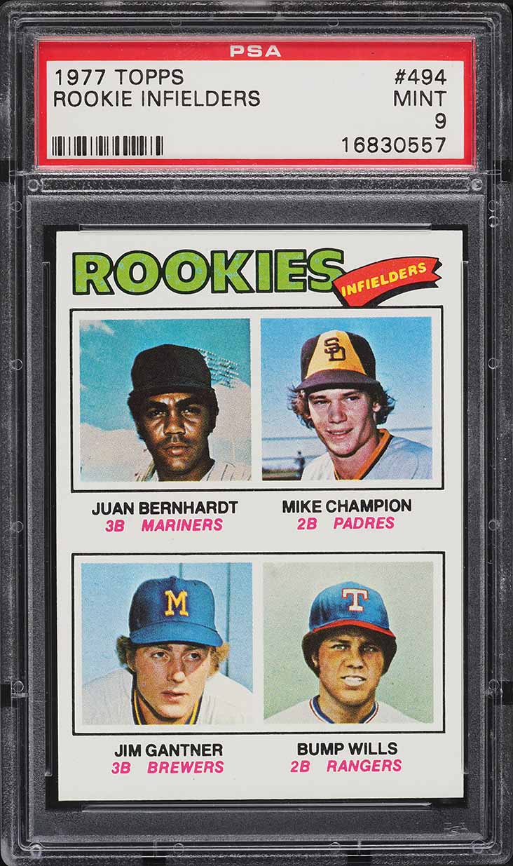 1977 Topps Rookie Infielders #494 PSA 9 MINT