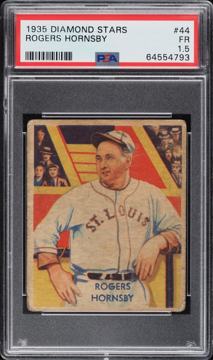 1935 Diamond Stars Rogers Hornsby #44 PSA 1.5 FR