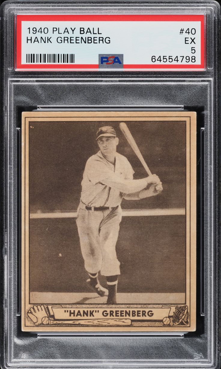 1940 Play Ball Hank Greenberg #40 PSA 5 EX