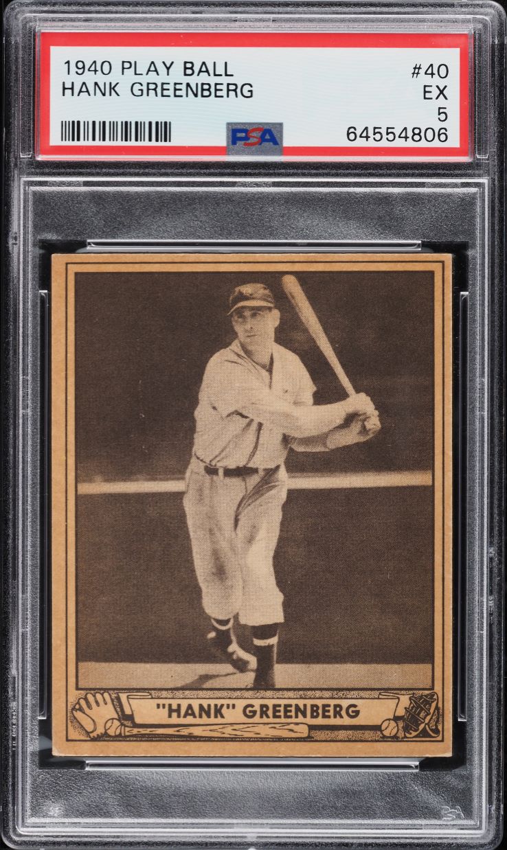 1940 Play Ball Hank Greenberg #40 PSA 5 EX