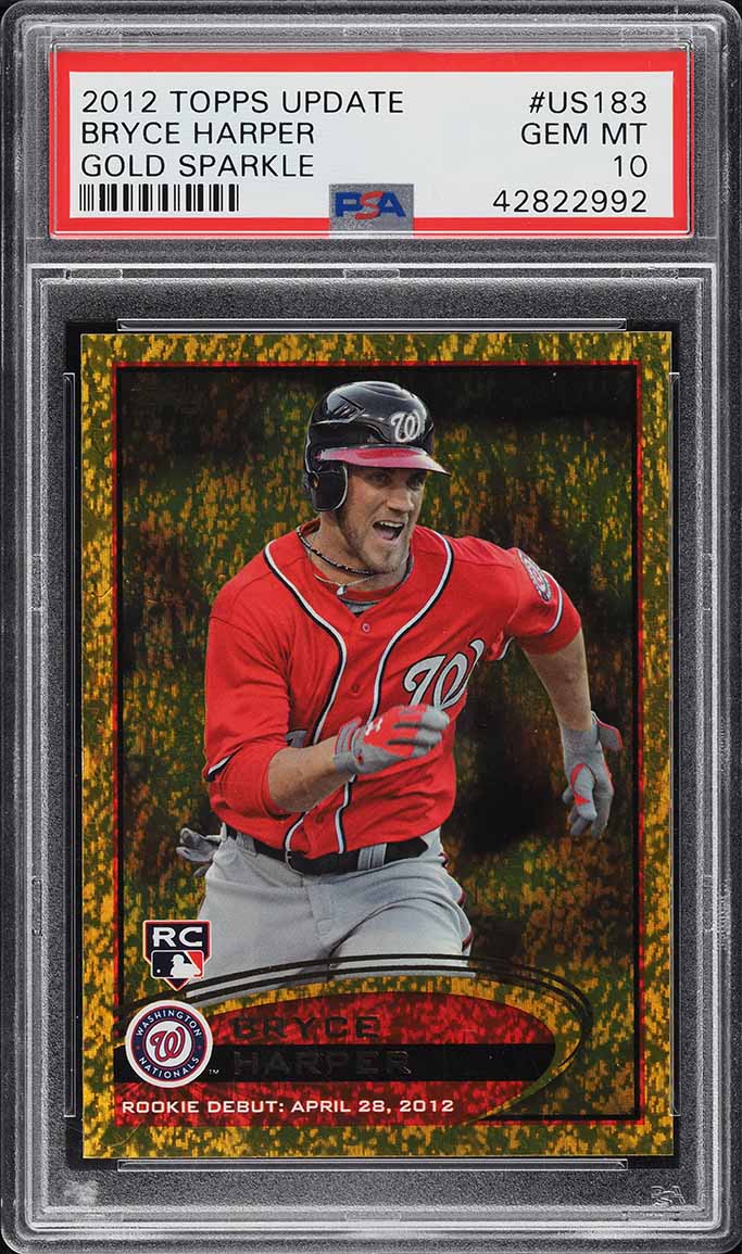2012 Topps Update Gold Sparkle Bryce Harper ROOKIE #US183 PSA 10 GEM MINT