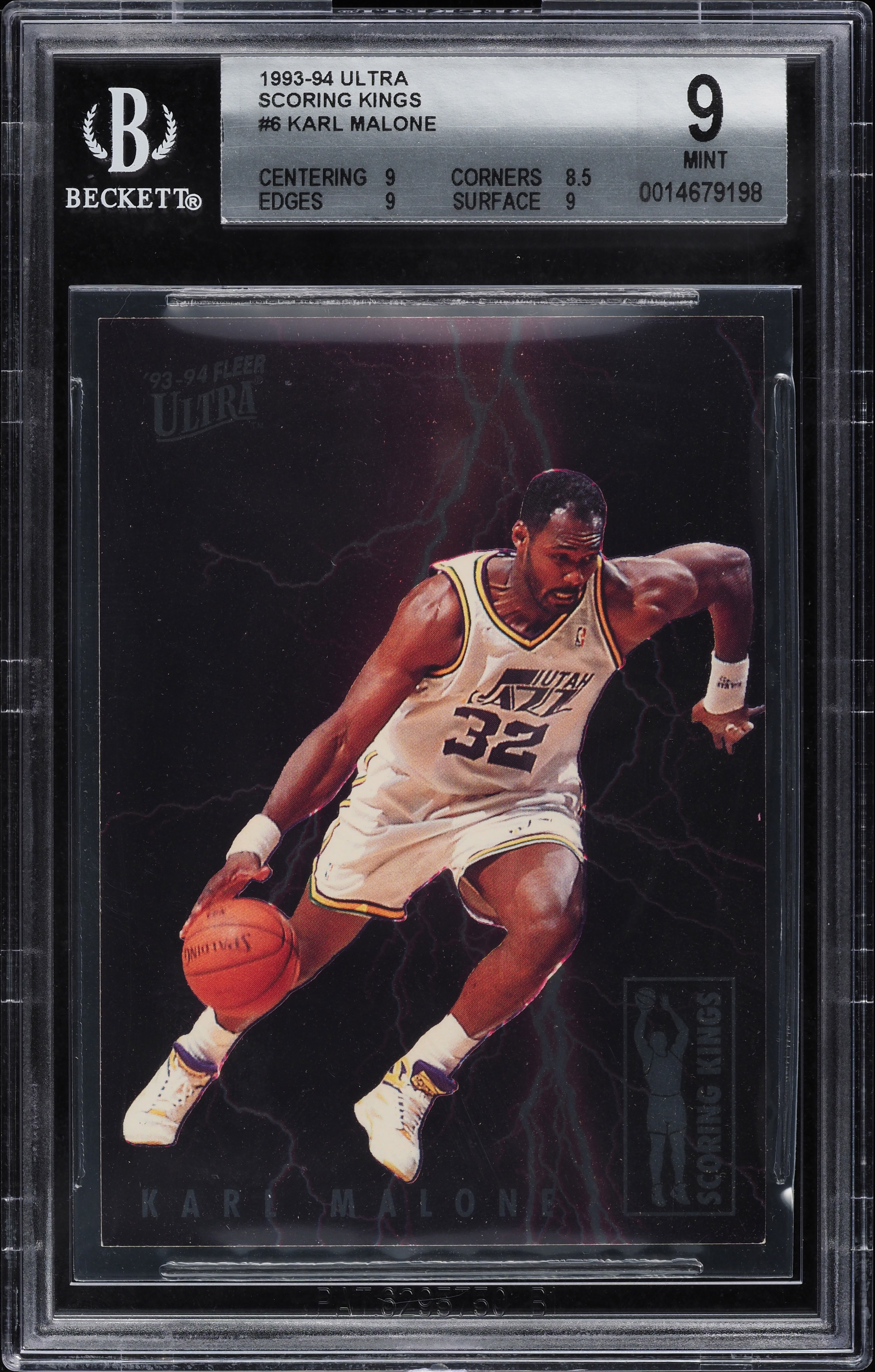 1993 Ultra Scoring Kings Karl Malone #6 BGS 9 MINT on Fanatics Collect