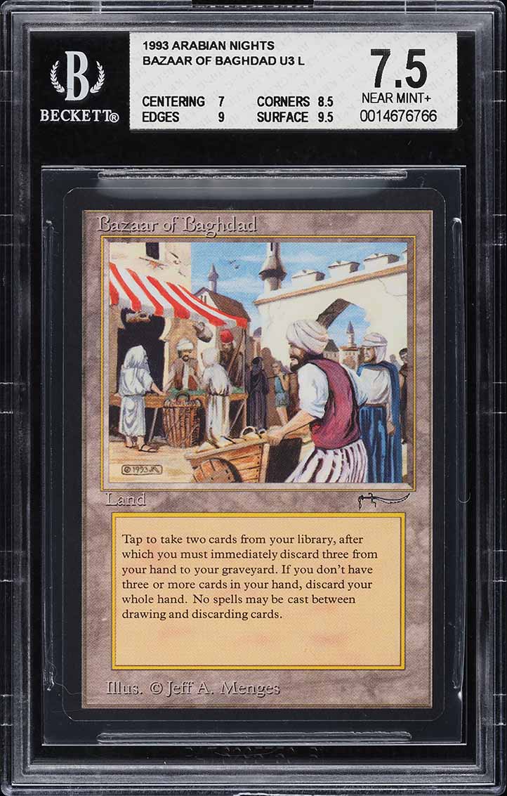 1993 Magic The Gathering MTG Arabian Nights Bazaar Of Baghdad BGS