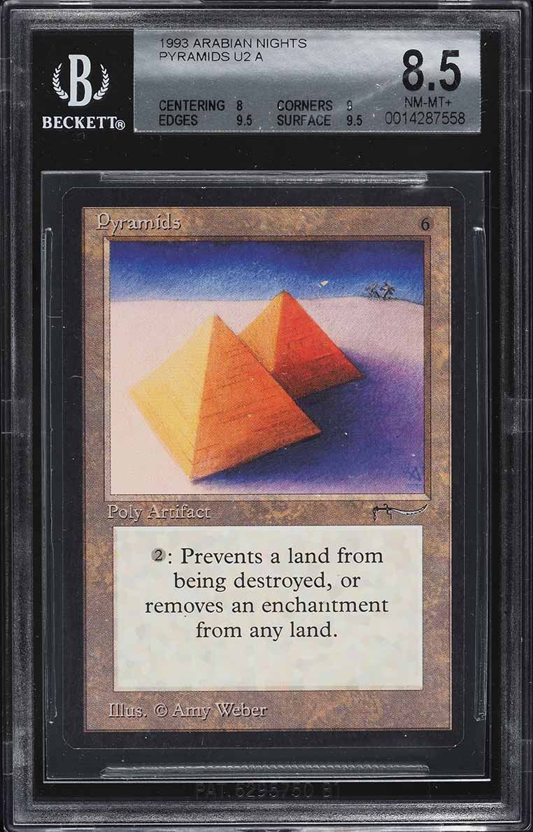 1993 Magic The Gathering MTG Arabian Nights Pyramids U2 A BGS 8.5 NM-MT+