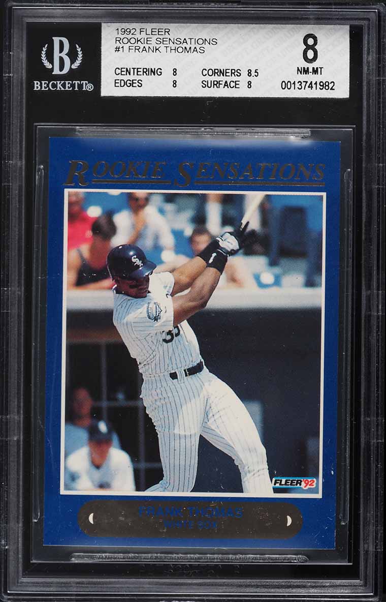 1992 Fleer Rookie Sensations Frank Thomas #1 BGS 8 NM-MT