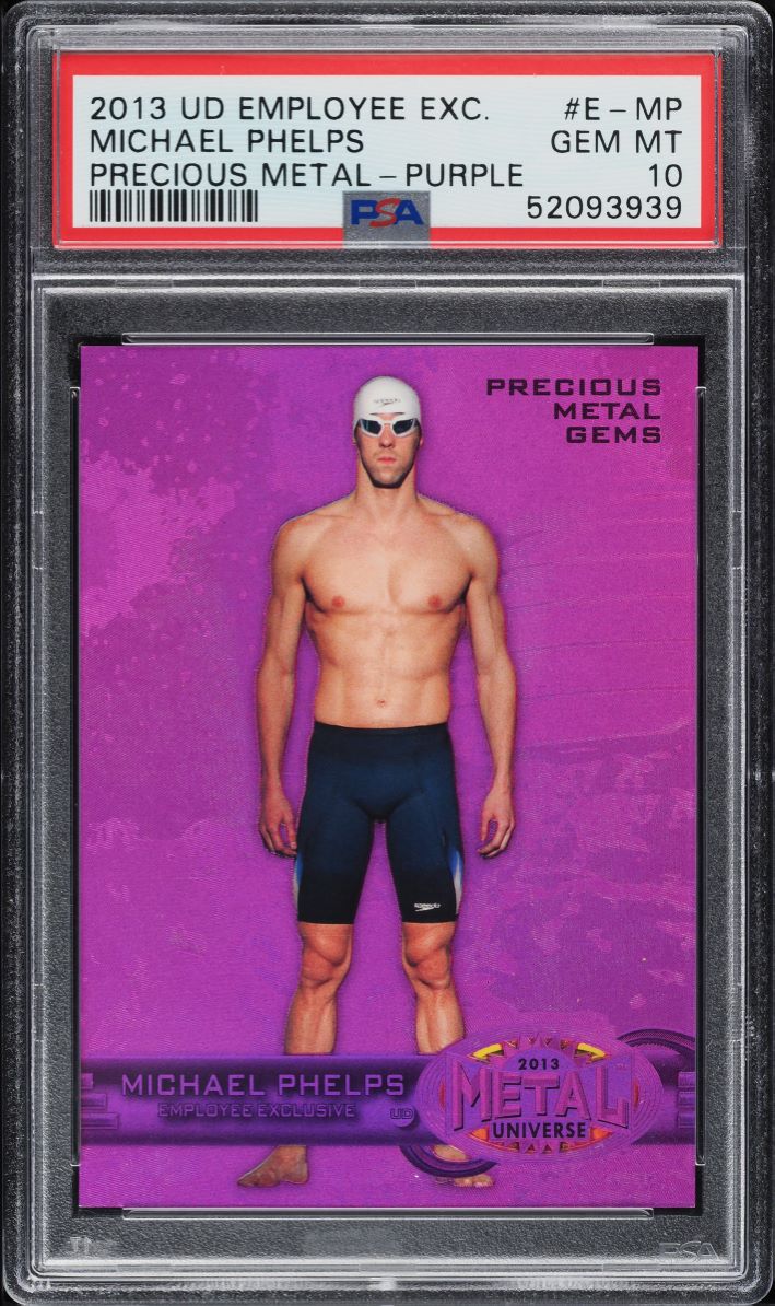 2013 Upper Deck Employee Precious Metal Gems PMG Michael Phelps /125 PSA 10 GEM