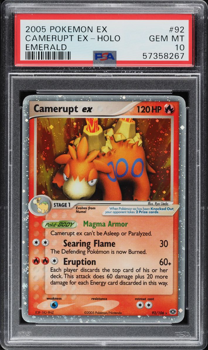 2005 Pokemon EX Emerald Holo Camerupt ex #92 PSA 10 GEM MINT