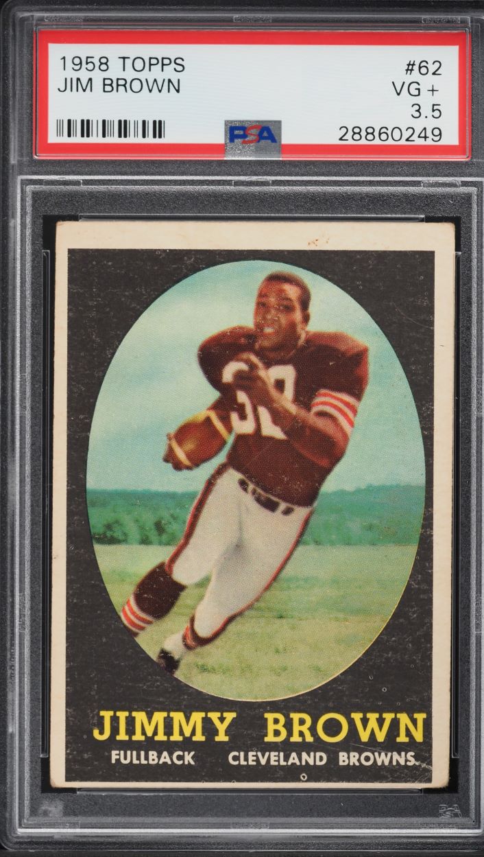 1958 Topps Football Jim Brown ROOKIE #62 PSA 3.5 VG+