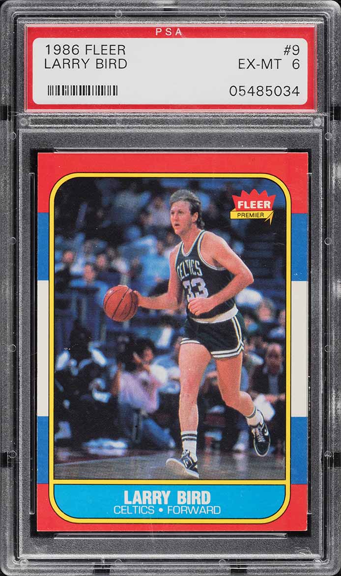 1986 Fleer Basketball Larry Bird #9 PSA 6 EXMT