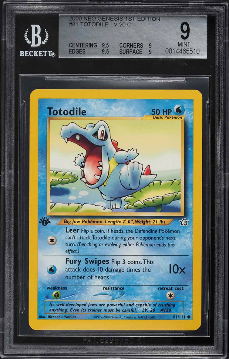 totodile pokemon card price Pokemon Neo Genesis Common Totodile #80 [1st Edition] [Heavily Played]