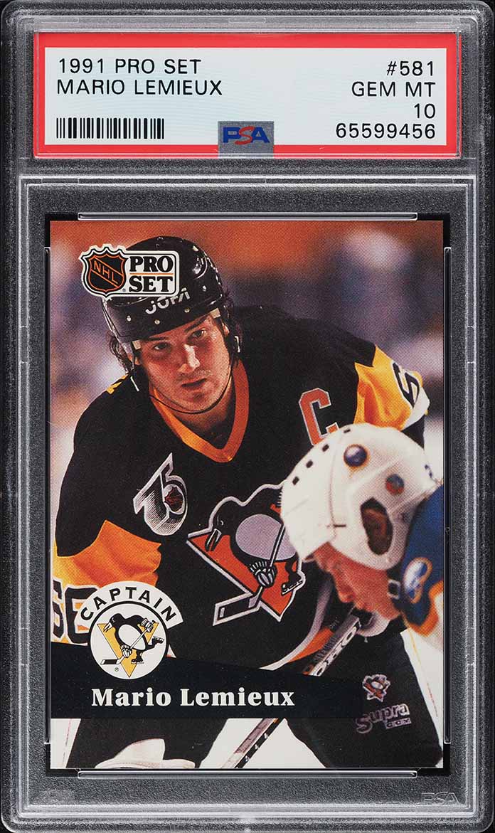 1991 Pro Set Hockey Mario Lemieux #581 PSA 10 GEM MINT