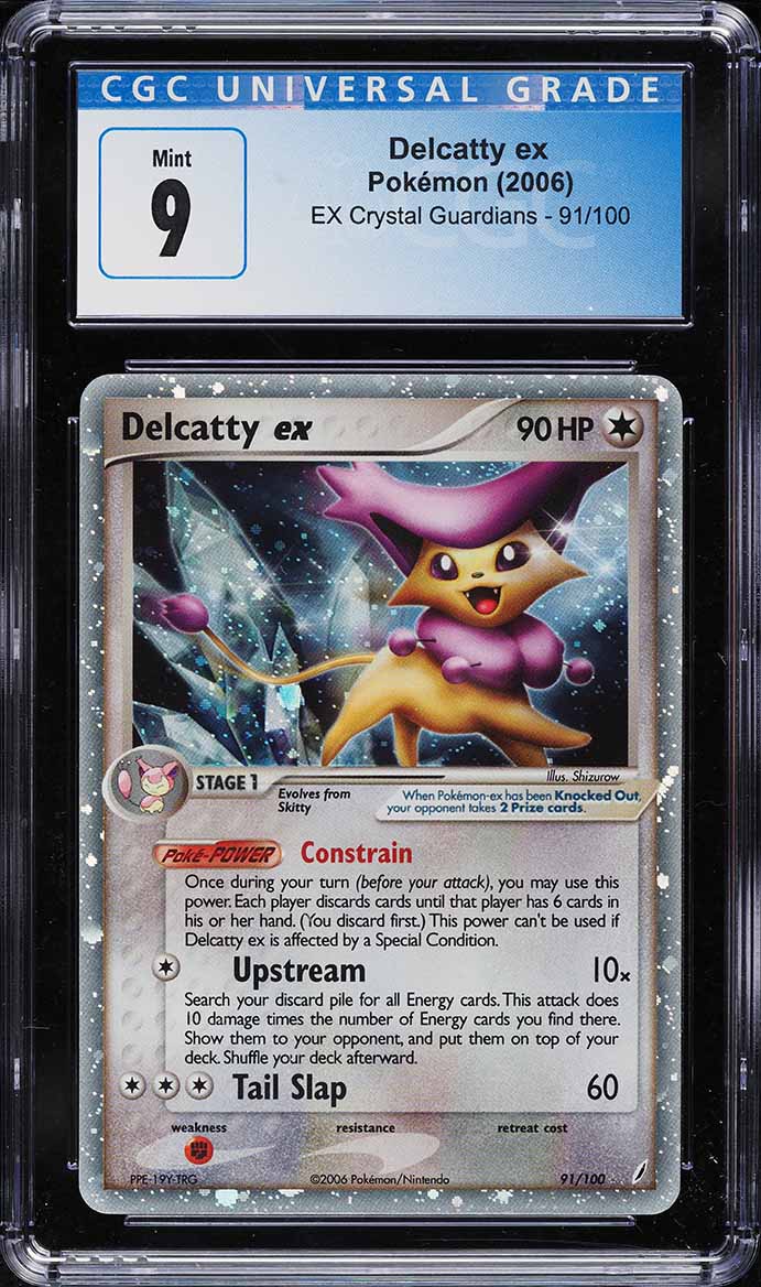 2006 Pokemon EX Crystal Guardians Delcatty ex #91 CGC 9 MINT on