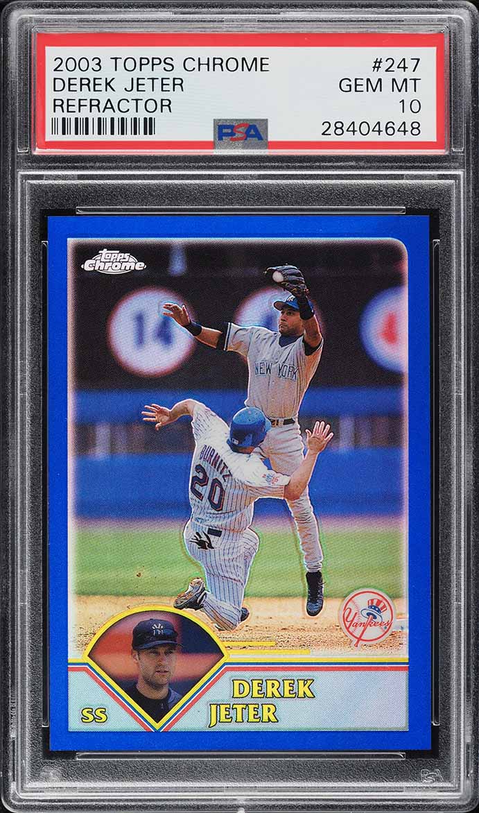 2003 Topps Chrome Refractor Derek Jeter /699 #247 PSA 10 GEM MINT