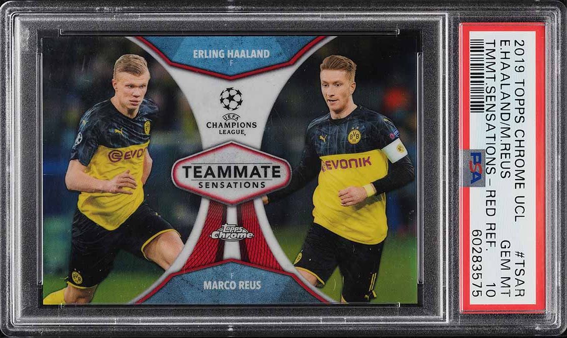 2019 Topps Chrome UEFA Teammate Superfractor Erling Haaland Reus