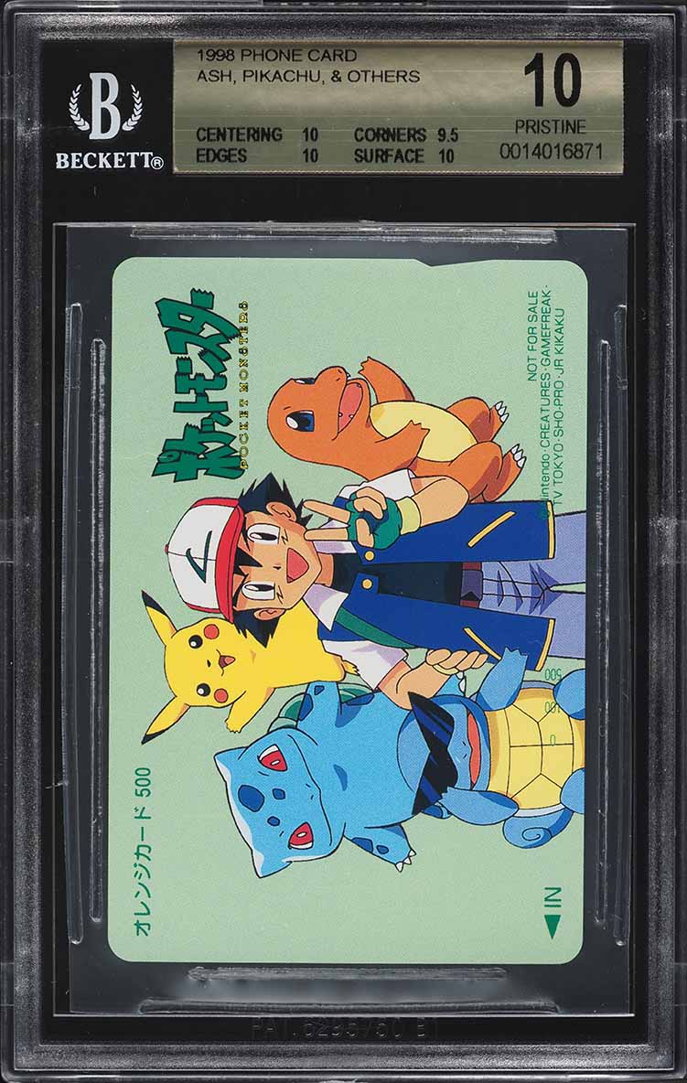 pikachu and ash pokemon card shuffle your deck 1998 Pokemon Japanese Phone Card