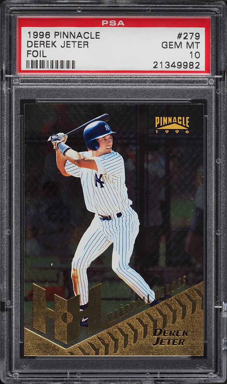 1996 Pinnacle Foil Derek Jeter ROOKIE #279 PSA 10 GEM MINT on