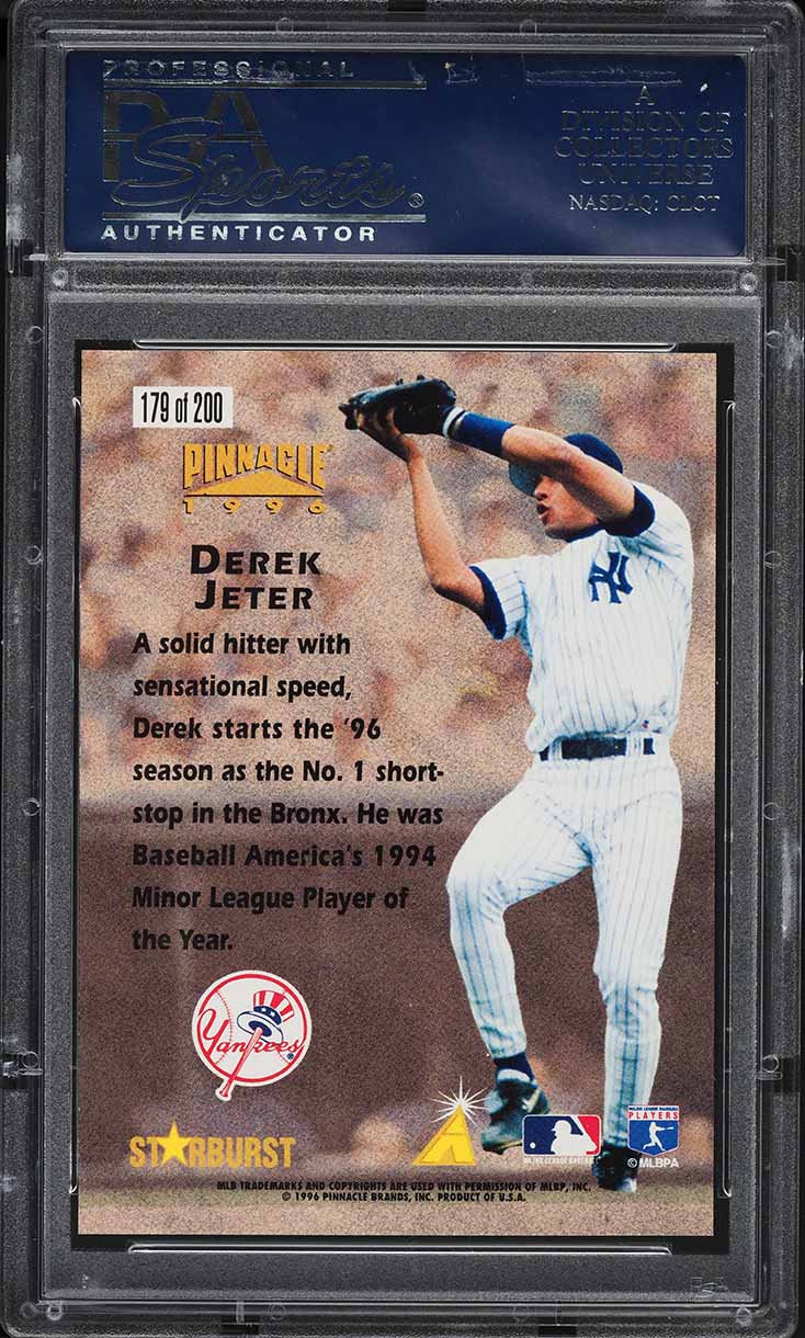 1996 Pinnacle Starburst Artist's Proof Derek Jeter ROOKIE #179 PSA 10 GEM MINT