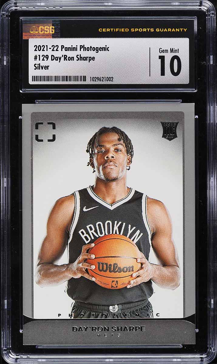 2021 Panini Photogenic Silver Day'Ron Sharpe ROOKIE #129 CSG 10 GEM MINT