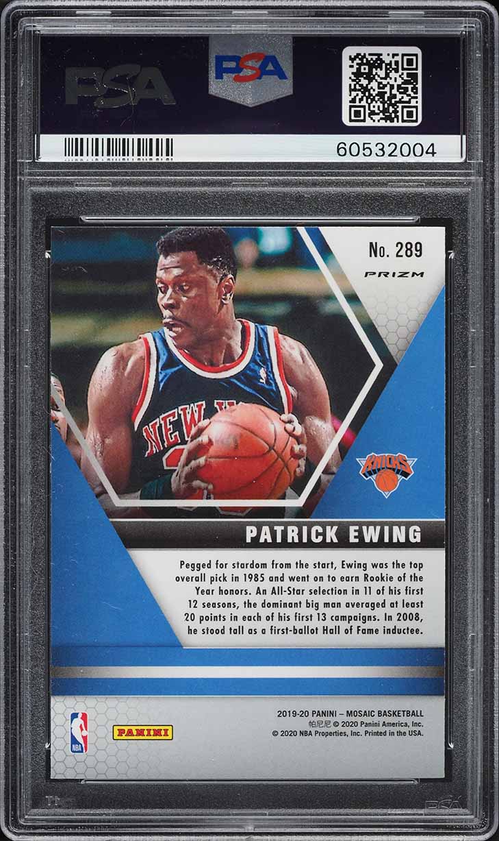 2019 Panini Mosaic Gold Wave Patrick Ewing #289 PSA 10 GEM MINT