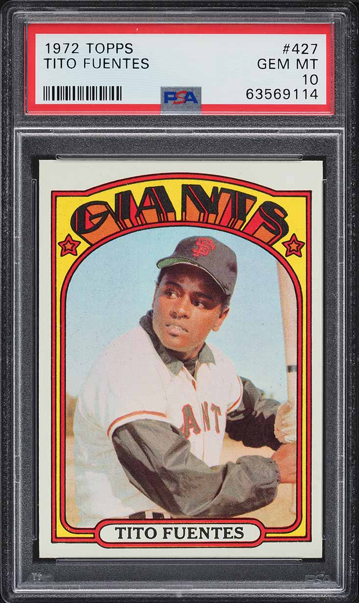 1972 Topps Tito Fuentes #427 PSA 10 GEM MINT