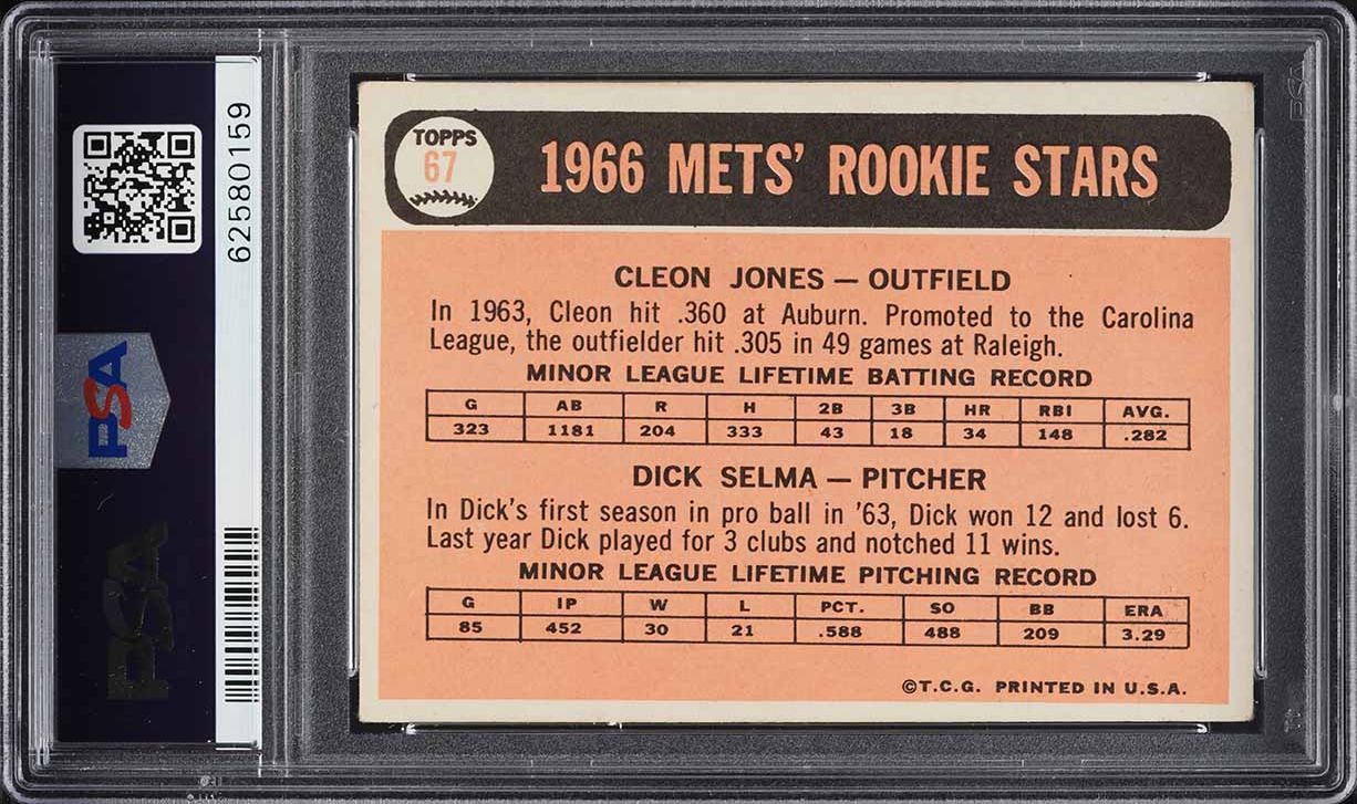 Mets Rookies 1966 Topps Mets Rookies #67 PSA 5 EX on Fanatics Collect