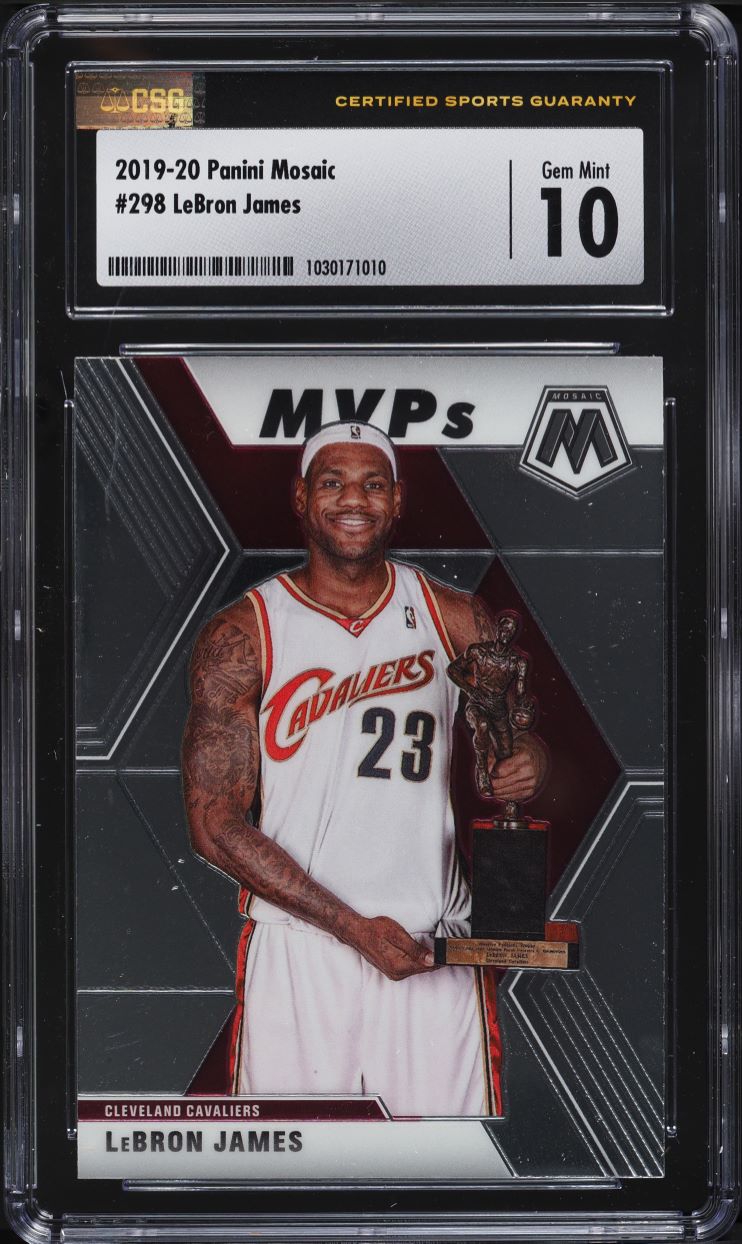 2019 Panini Mosaic LeBron James #298 CSG 10 GEM MINT