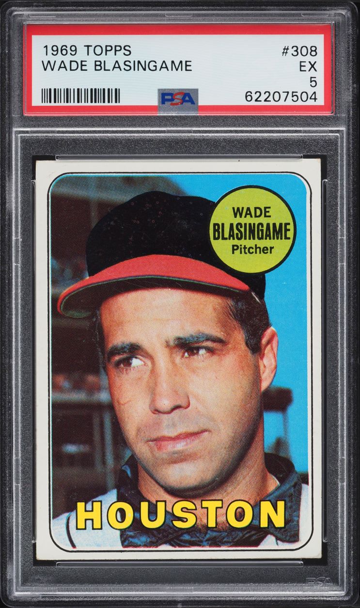 1969 Topps Wade Blasingame #308 PSA 5 EX