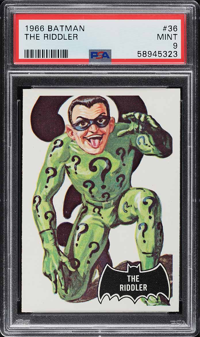 1966 Topps Batman Black Bat The Riddler #36 PSA 9 MINT